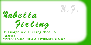 mabella firling business card